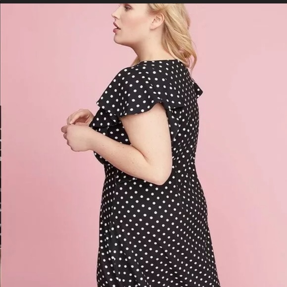 🆕Lane Bryant polka dots ruffle sleeves dress - Picture 9 of 14